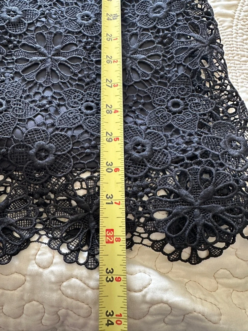 Zara Basic  Black Floral Lace Short Sleeve Mini Dress - Picture 8 of 10